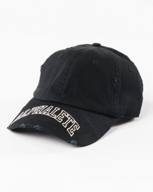 Accesorios Alphalete Collegiate Vintage Cap Hombre Negras | GXOKDA-657