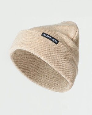 Accesorios Alphalete Essential Foldover Beanie Hombre Linen | FURLOY-574