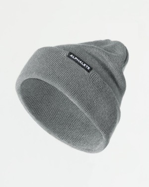 Accesorios Alphalete Essential Foldover Beanie Mujer Gris | JMZCPW-620