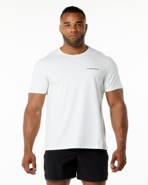 Camisas Alphalete Classic Tee Hombre Blancas | WEXGVN-085