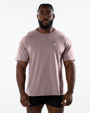 Camisas Alphalete Emblem Tee Hombre Mauve | LVOYND-532