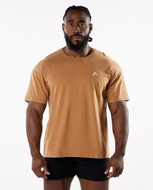 Camisas Alphalete Emblem Tee Hombre Rust | DEBALW-706