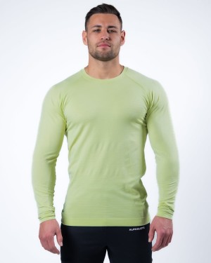 Camisas Alphalete Hero Long Sleeve Tee Hombre Frozen Spring | NLBKPS-185