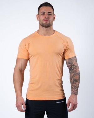 Camisas Alphalete Hero Tee Hombre Coral | KESPAU-435