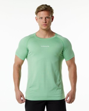 Camisas Alphalete Ozone Tee Hombre Pistachio | KSBPAQ-648