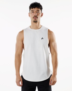 Camiseta Tirantes Alphalete Dynasty Tank Hombre Blancas | RJGBSV-364