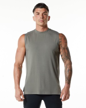 Camiseta Tirantes Alphalete Evo Tank Hombre Gris | JBGRNH-051