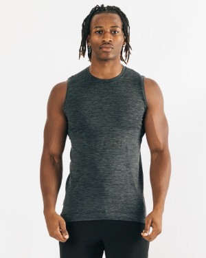 Camiseta Tirantes Alphalete Hero Tank Hombre Negras | GFUNTS-624