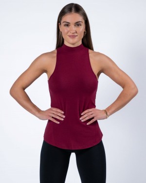 Camiseta sin Manga Alphalete Evo Tank Mujer Rojas | TDJLRI-568