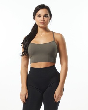 Camiseta sin Manga Alphalete Ultrasoft Camisole Tank Mujer Gris | CIGYXP-204