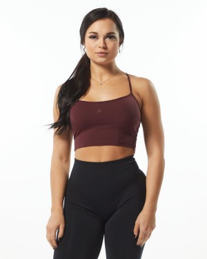 Camiseta sin Manga Alphalete Ultrasoft Camisole Tank Mujer Wine | NRSUAY-986