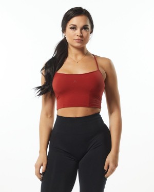 Camiseta sin Manga Alphalete Ultrasoft Camisole Tank Mujer Cherry | YZEHAV-945