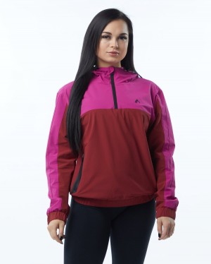 Chaquetas Alphalete Infinity Tech Jacket Mujer Rosas | SJXQVI-170