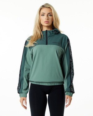 Chaquetas Alphalete Infinity Tech Jacket Mujer Wild Sage | EQIOTR-046