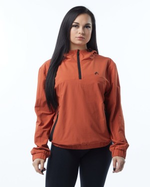 Chaquetas Alphalete Infinity Tech Jacket Mujer Sour Tangerine | ATHYGF-917