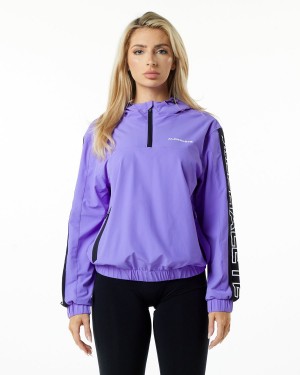 Chaquetas Alphalete Infinity Tech Jacket Mujer Synthetic Violet | YPRJZK-045