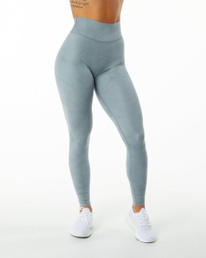 Leggins Alphalete Alphalux Wonder Legging 30" Mujer Washed Denim | IPSHWT-387