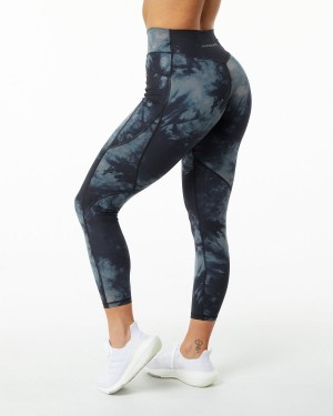 Leggins Alphalete Surface Pocket Legging Mujer Negras | KSROPB-428