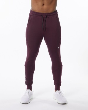 Pantalones Jogger Alphalete ELMTS Cuffed Jogger Hombre Merlot | UOGLDB-142