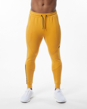 Pantalones Jogger Alphalete ELMTS Cuffed Jogger Hombre Amarillo | YXERIM-634