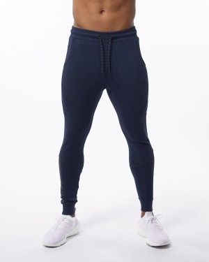 Pantalones Jogger Alphalete ELMTS Cuffed Jogger Hombre Azul Marino | MPGVSX-792