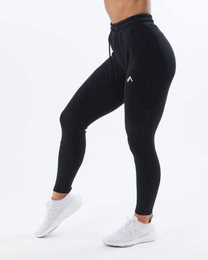 Pantalones Jogger Alphalete ELMTS Zip Jogger Mujer Negras | VWTCSM-068