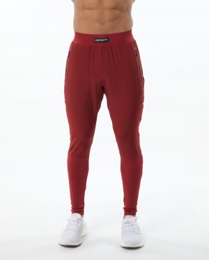 Pantalones Jogger Alphalete Infinity Tech Pant Hombre Rojas | JZEWOS-429