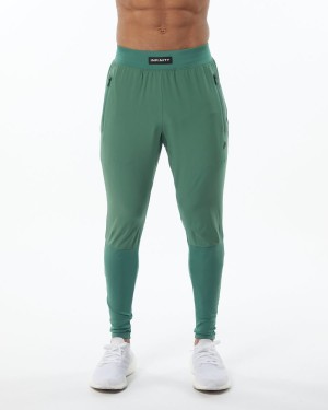 Pantalones Jogger Alphalete Infinity Tech Pant Hombre Verde | UQIAGC-206