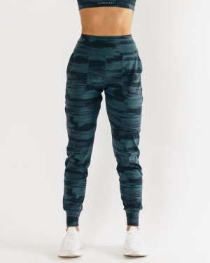 Pantalones Jogger Alphalete Surface Expanse Jogger Mujer Azules Camuflaje | OQTCPJ-659