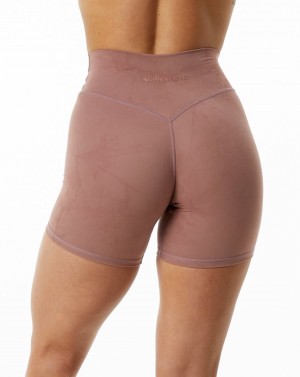 Short Alphalete Alphalux Wonder Corta 6" Mujer Rosas | EIBKMF-049