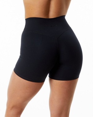 Short Alphalete Alphalux Wonder Corta 6" Mujer Negras | NJRXZA-862