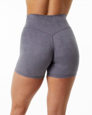 Short Alphalete Alphalux Wonder Corta 6" Mujer Misty Lilac | QOTNGA-970