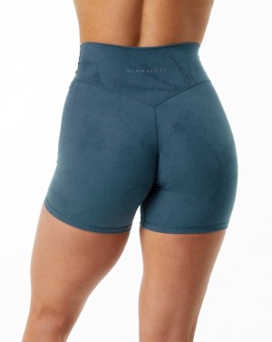 Short Alphalete Alphalux Wonder Corta 6" Mujer Azules | TGNPYK-935