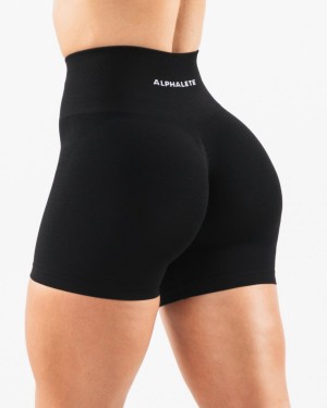 Short Alphalete Amplify Corta 4.5" Mujer Negras | OQURWF-125