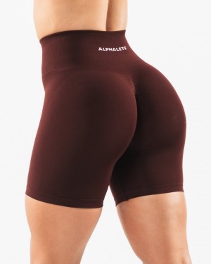 Short Alphalete Amplify Corta 6.5” Mujer Sangria | WUMSLO-625