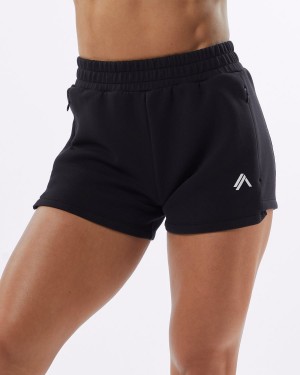 Short Alphalete ELMTS Atléticos Corta 3.5" Mujer Negras | RACEZN-302