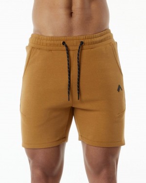 Short Alphalete ELMTS Atléticos Corta 6" Hombre Almond | ECPSLH-820