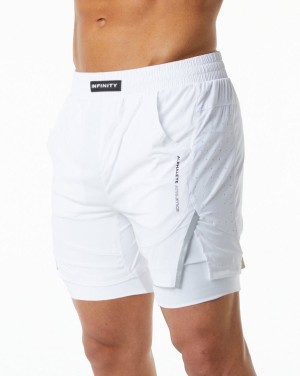 Short Alphalete Infinity Speed Corta 5.5" Hombre Blancas | VAXTLO-735