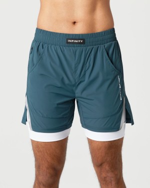 Short Alphalete Infinity Speed Corta 5.5" Hombre Ocean | VBLKYU-247