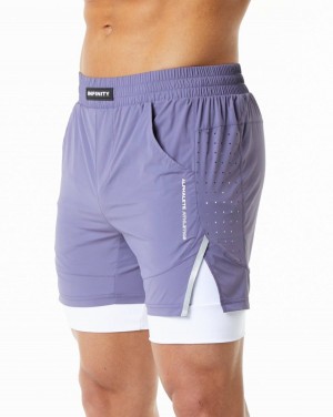 Short Alphalete Infinity Speed Corta 5.5" Hombre Digital Violet | VAGHBF-907