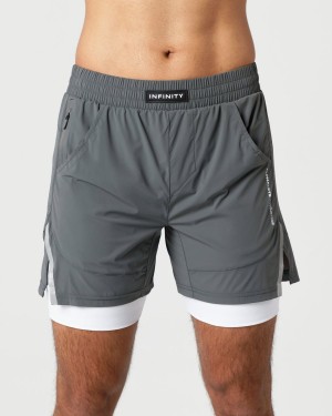 Short Alphalete Infinity Speed Corta 5.5" Hombre Smoke | LZFEOH-519