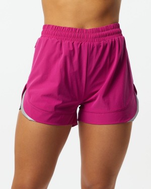 Short Alphalete Stride Corta 3" Mujer Rosas | GQDBKA-852