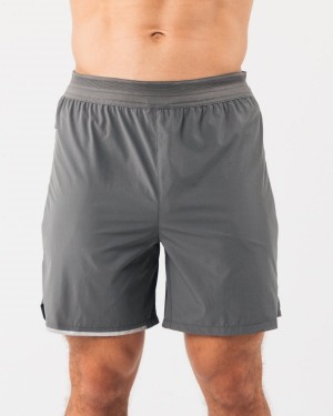 Short Alphalete Studio Corta 6" Hombre Smoke | ZXMGSI-532