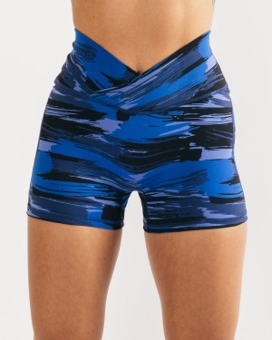 Short Alphalete Surface Power Corta 5" Mujer Azules Camuflaje | IUSAVK-310