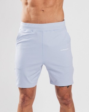 Short Alphalete Trace Corta 8" Hombre Azules | IWYAZS-704