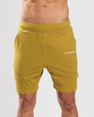 Short Alphalete Trace Corta 8" Hombre Moutarde | CNTULM-827