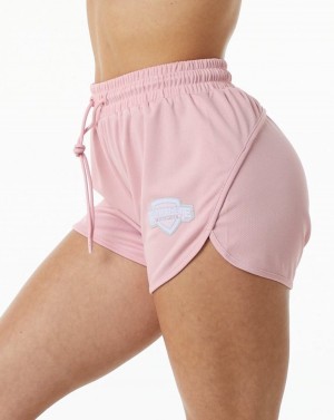 Short Alphalete Varsity Corta 3.25" Mujer Rosas | UTGIAM-694