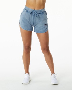 Short Alphalete Very Terry Corta Mujer Azules | YKFOZB-647