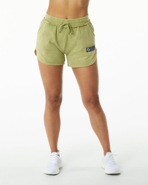 Short Alphalete Very Terry Corta Mujer Verde | LRYUAM-283