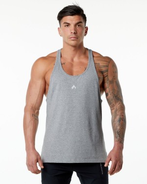 Stringers Alphalete Emblem Stringer Hombre Gris | CMNURX-018